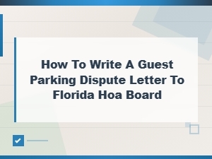 How to Write a Guest Parking Dispute Letter