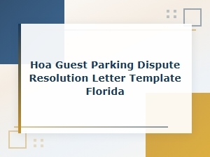 Hoa Guest Parking Dispute Resolution Letter Template