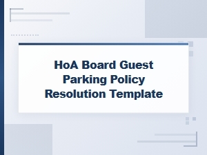 Hoa Guest Parking Policy Resolution Template