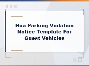 Hoa Guest Vehicle Parking Violation Notice Template
