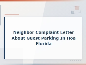 Florida Hoa Guest Parking Violation Notice Template